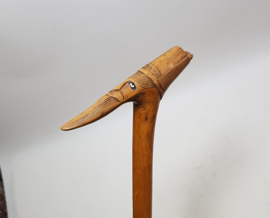 OSMANLI DÖNEMİ ÇOK NADİR EL OYMA İŞÇİLİKLİ AHŞAP PAŞA BASTONU