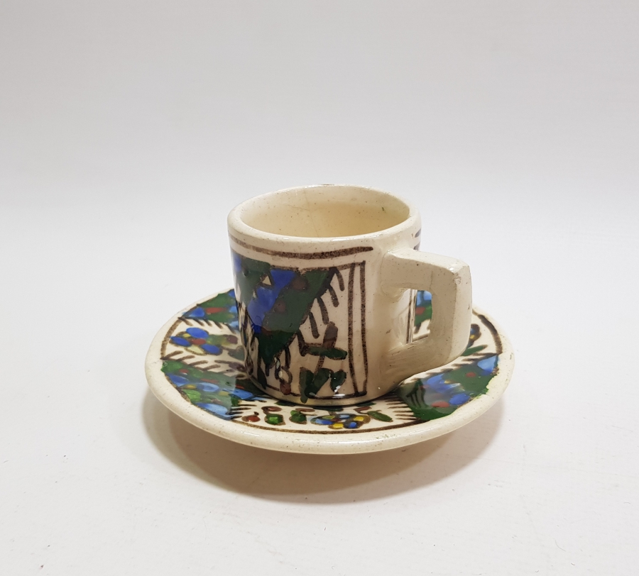 KÜTAHYA İŞİ EL BOYAMA ANTİKA KAHVE FİNCANI