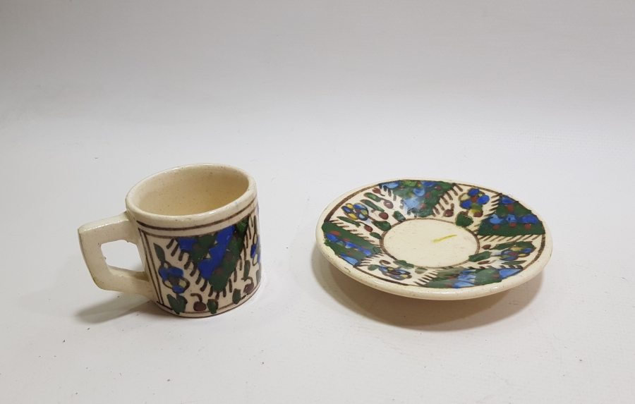 KÜTAHYA İŞİ EL BOYAMA ANTİKA KAHVE FİNCANI