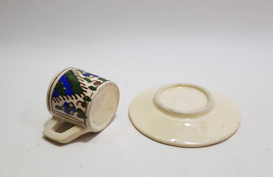 KÜTAHYA İŞİ EL BOYAMA ANTİKA KAHVE FİNCANI