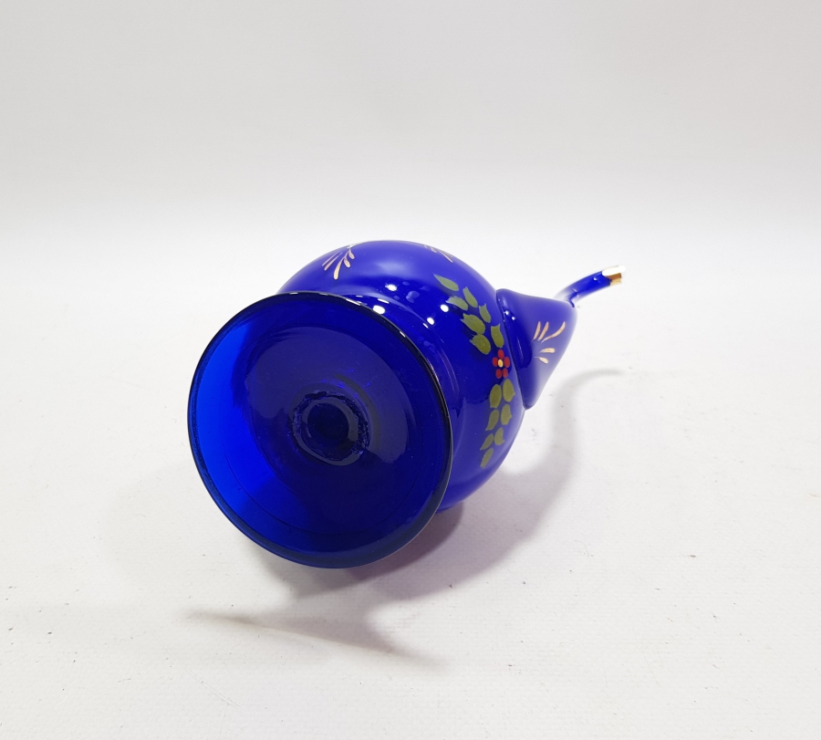 ÜFLEME CAMDAN MAMUL SANATÇI İMZALI EL BOYAMA ÖZEL YAPIM ANTİKA ZEMZEMLİK