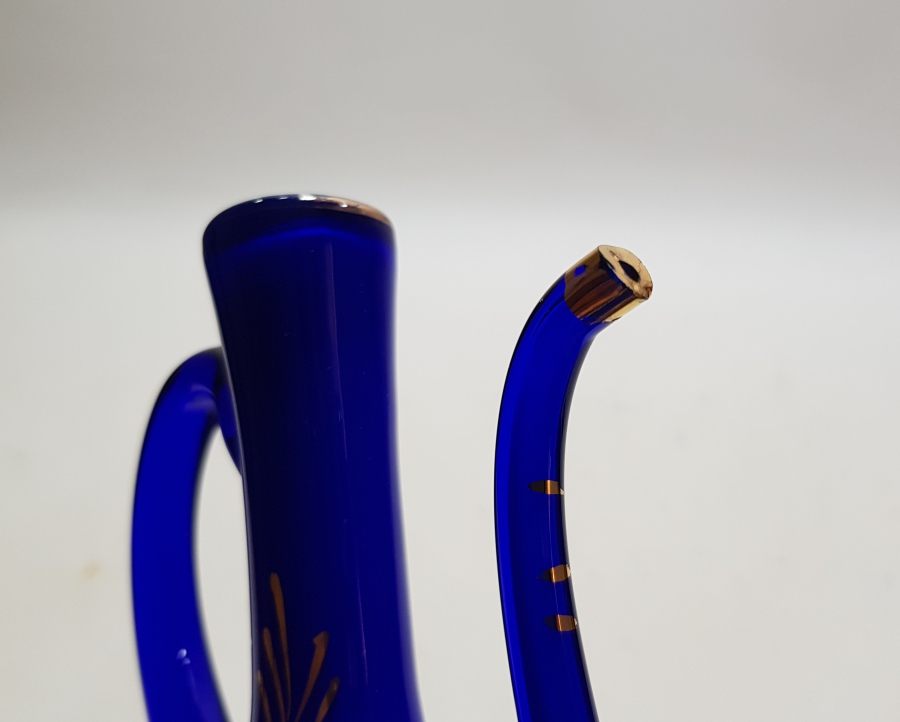 ÜFLEME CAMDAN MAMUL SANATÇI İMZALI EL BOYAMA ÖZEL YAPIM ANTİKA ZEMZEMLİK