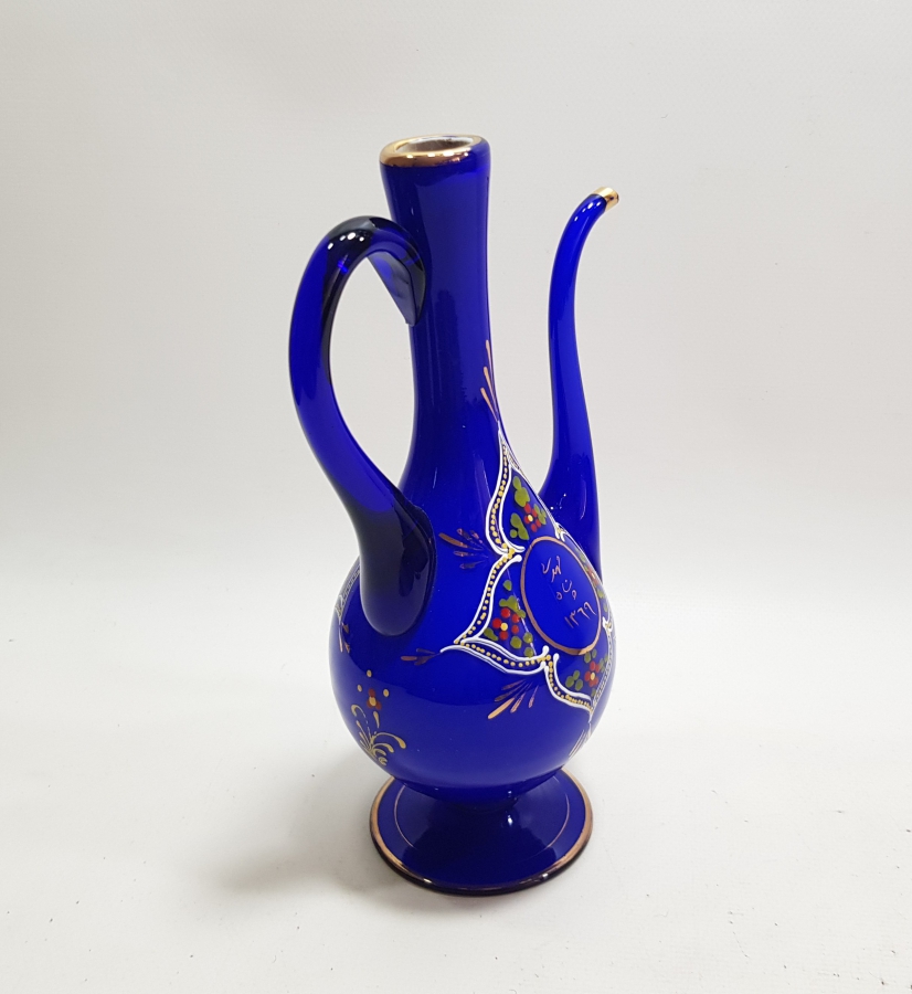 ÜFLEME CAMDAN MAMUL SANATÇI İMZALI EL BOYAMA ÖZEL YAPIM ANTİKA ZEMZEMLİK