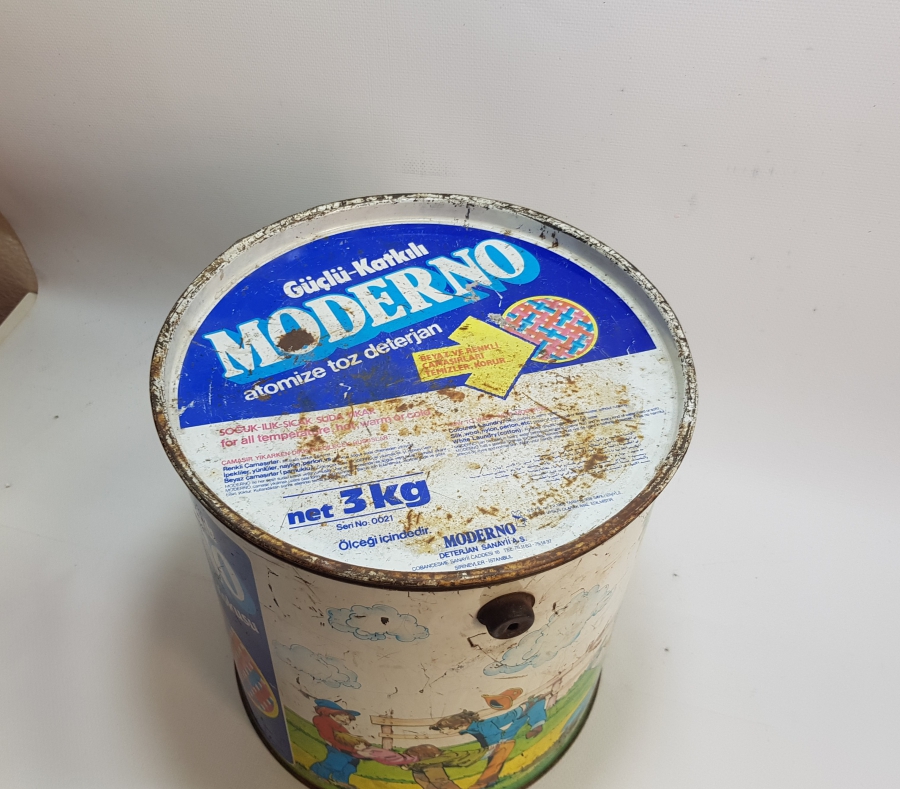 1970LERDEN ÇOK NADİR MODERNO MARKA ÇAMAŞIR DETERJANI KUTUSU