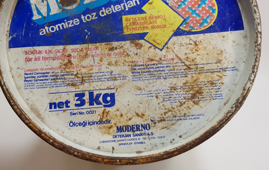 1970LERDEN ÇOK NADİR MODERNO MARKA ÇAMAŞIR DETERJANI KUTUSU
