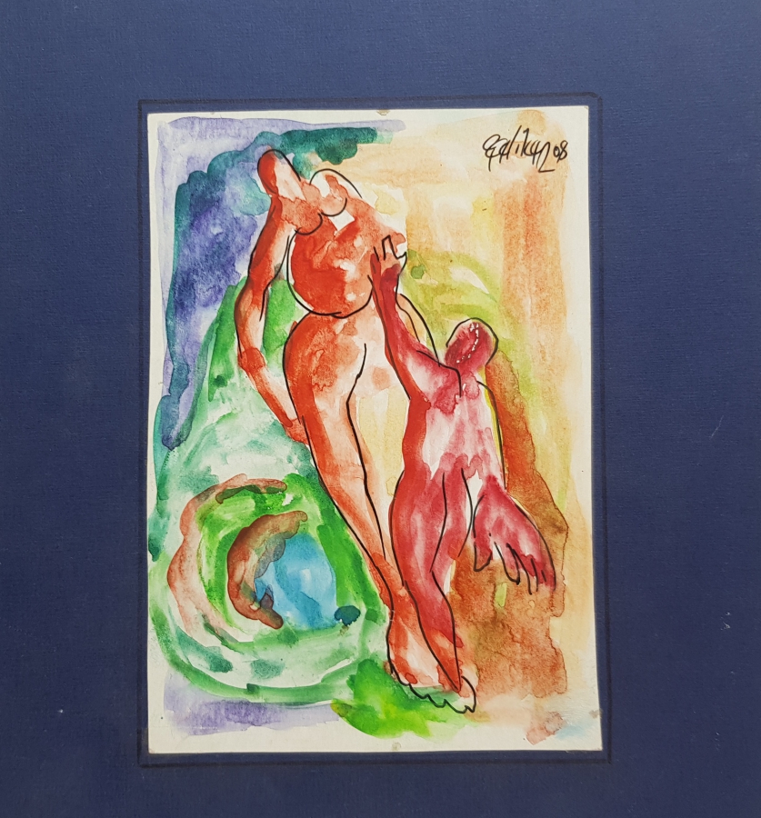 ÜNLÜ RESSAM CENGİZ ÇELİKER İMZALI SULU BOYA TABLO