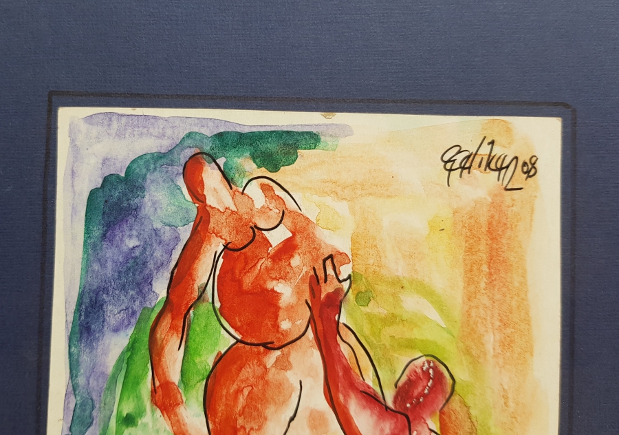 ÜNLÜ RESSAM CENGİZ ÇELİKER İMZALI SULU BOYA TABLO