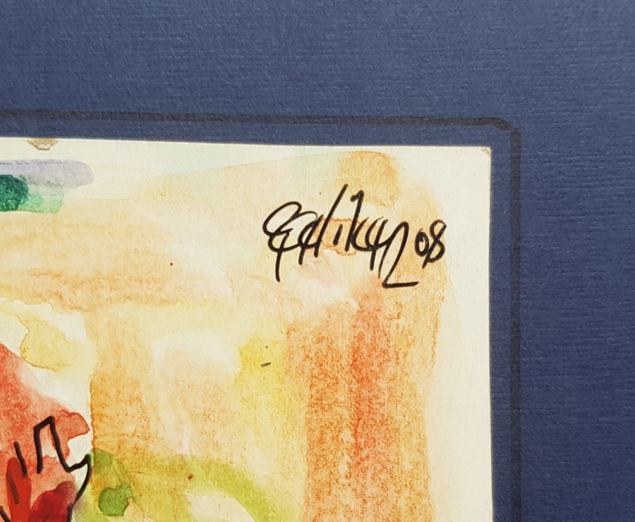 ÜNLÜ RESSAM CENGİZ ÇELİKER İMZALI SULU BOYA TABLO