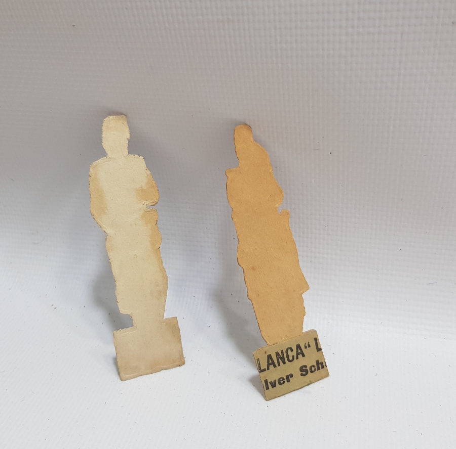 1. DÜNYA SAVAŞI DÖNEMİ ÇOK NADİR OSMANLI MUHAFIZ ALAYI SÜVARİSİ VE PİYADE SUBAYI KARTON OYUNCAK ASKERLER