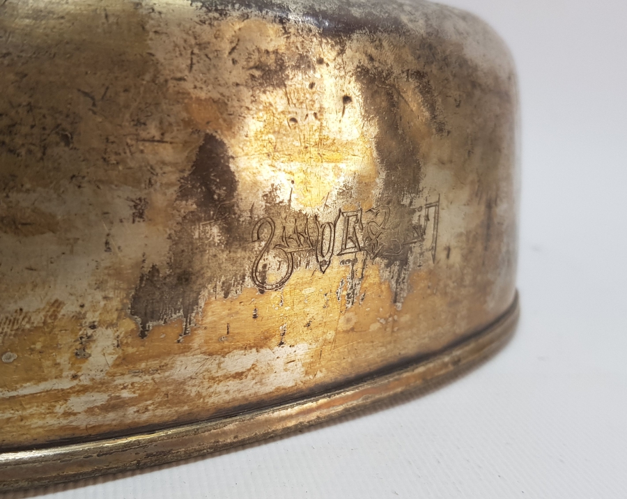 OSMANLICA ANKARA PALAS YAZILI ÇOK NADİR SERVİS TENCERESİ KAPAĞI