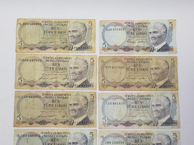 5. EMİSYON 10 ADET 5 LİRA