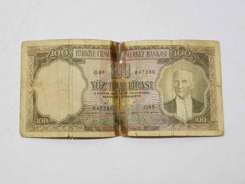 5. EMİSYON 10 VE 100 LİRA KAĞIT PARA LOTU