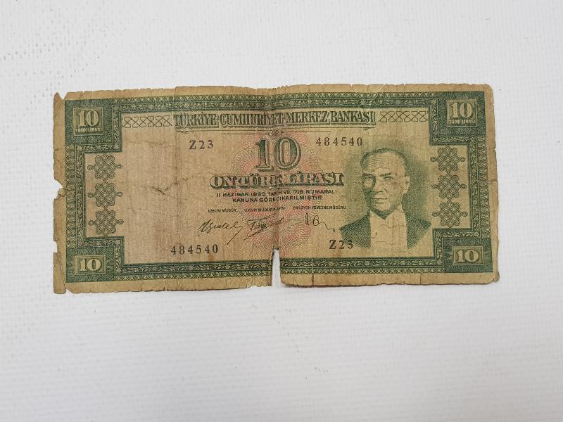 5. EMİSYON 10 VE 100 LİRA KAĞIT PARA LOTU