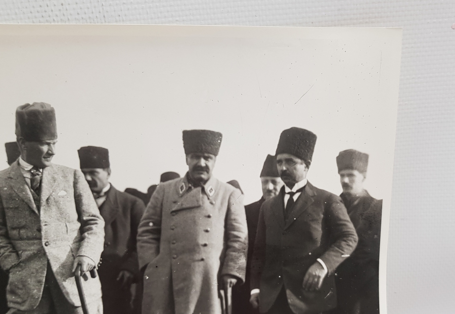 MUSTAFA KEMAL ATATÜRK VE DEVLET ERKANI ORJİNAL BÜYÜK BOY FOTOĞRAF