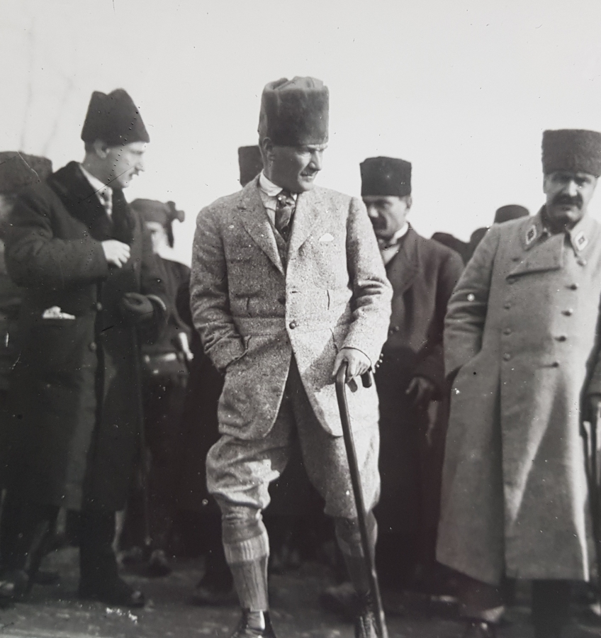 MUSTAFA KEMAL ATATÜRK VE DEVLET ERKANI ORJİNAL BÜYÜK BOY FOTOĞRAF