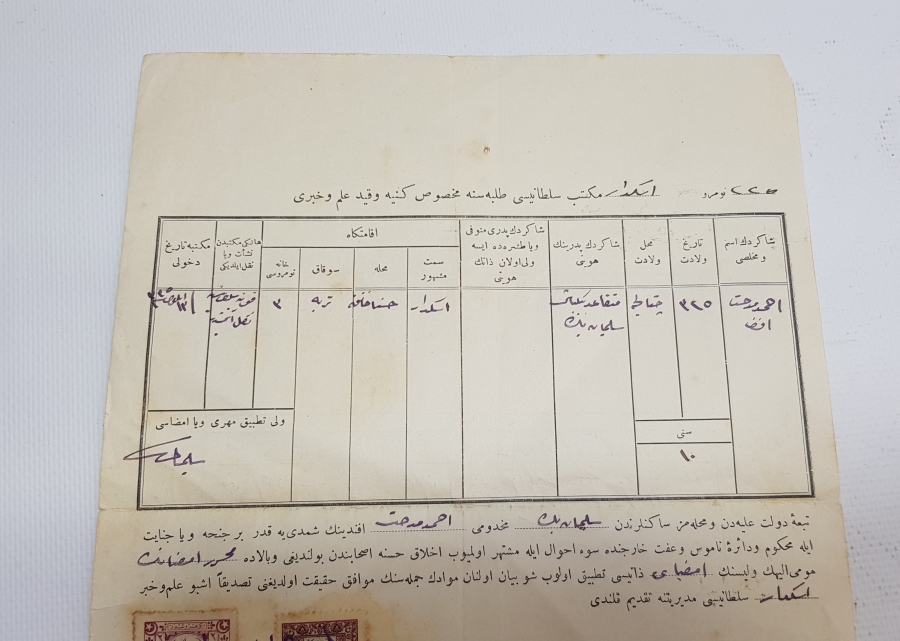 OSMANLICA ÜSKÜDAR MEKTEBİ SULTANİ DİPLOMASI