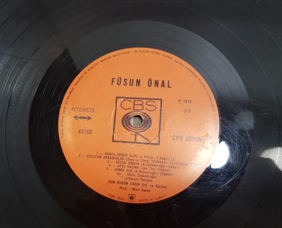 FÜSUN ÖNAL 33 DEVİR LONGPLAY PLAK: ALO BEN FÜSUN