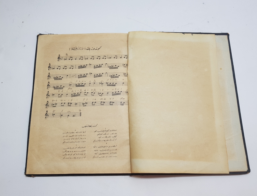 OSMANLICA YURT ŞARKILARI VE OYUN HAVALARI NOTA VE GÜFTE KİTABI - ÇOK NADİR