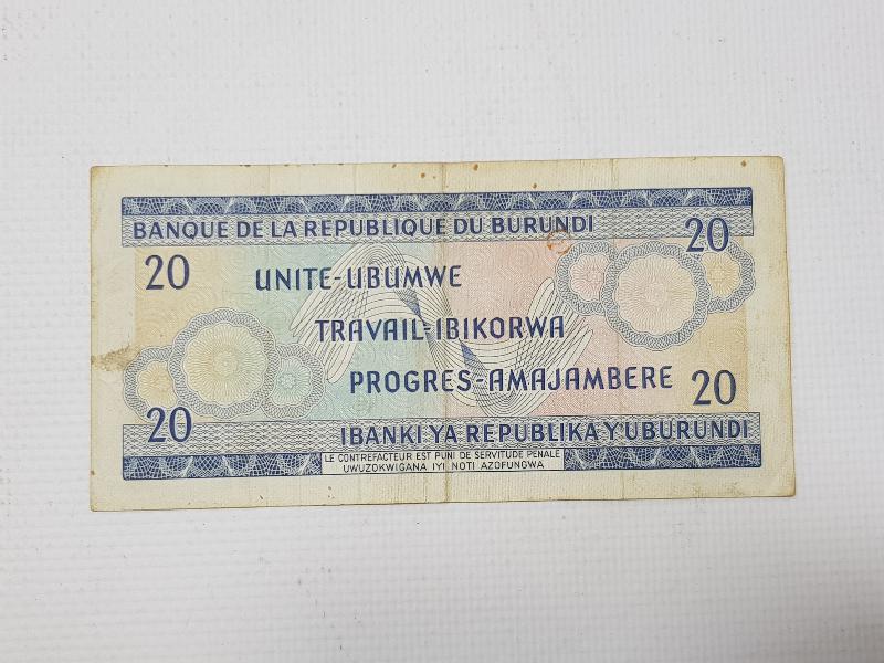 1970 BURUNDİ 20 FRANK