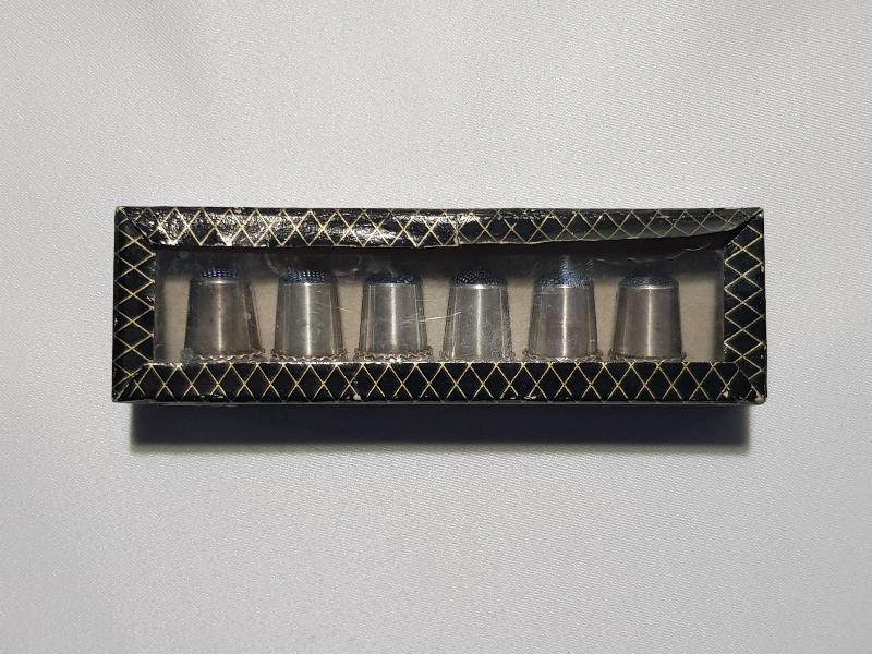 OSMANLI DÖNEMİ ORİJİNAL KUTUSUNDA 6 ADET GÜMÜŞ TERZİ YÜKSÜĞÜ