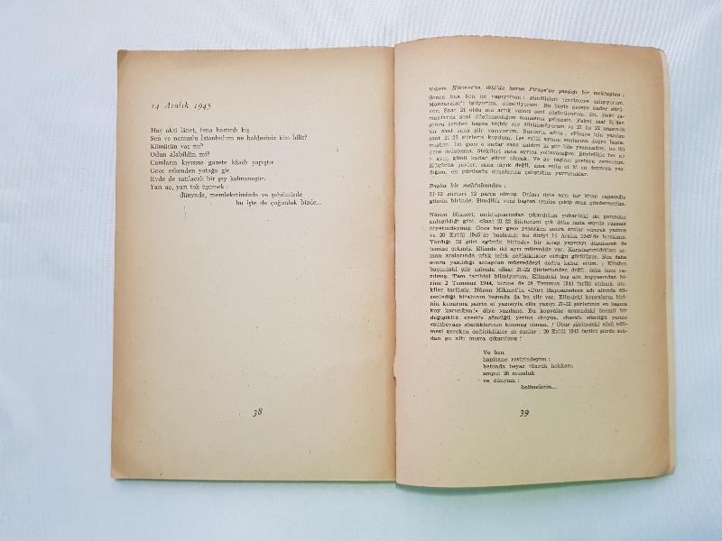 İLK BASKI KİTAP - NAZIM HİKMET SAAT 21-22 ŞİİRLERİ