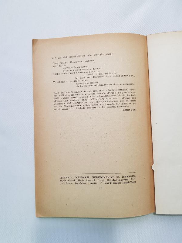 İLK BASKI KİTAP - NAZIM HİKMET SAAT 21-22 ŞİİRLERİ