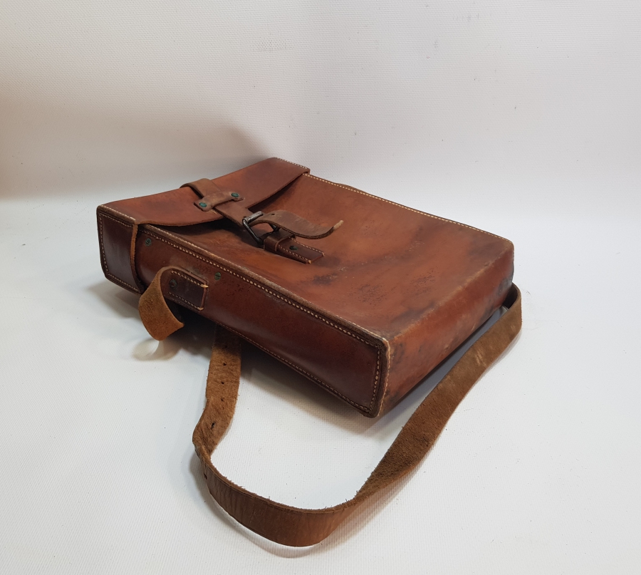 1. DÜNYA SAVAŞI DÖNEMİ DERİ HARİTACI ÇANTASI