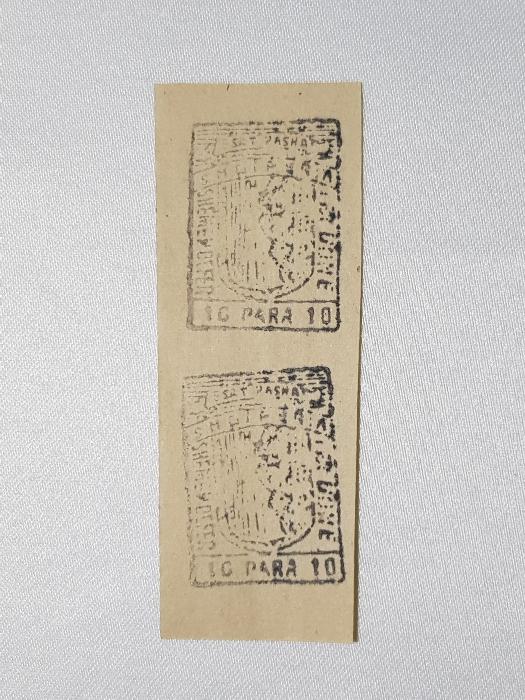 ESAT PAŞA'NIN ARNAVUTLUK DEMİR YOLLARINI YAPARKEN BASTIRDIĞI BİR ÇİFT NADİR 10 PARA