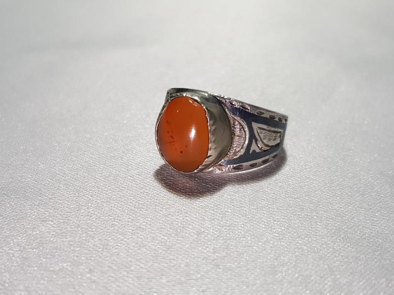 OSMANLI DÖNEMİ SAVATLI KEHRİBAR YÜZÜK