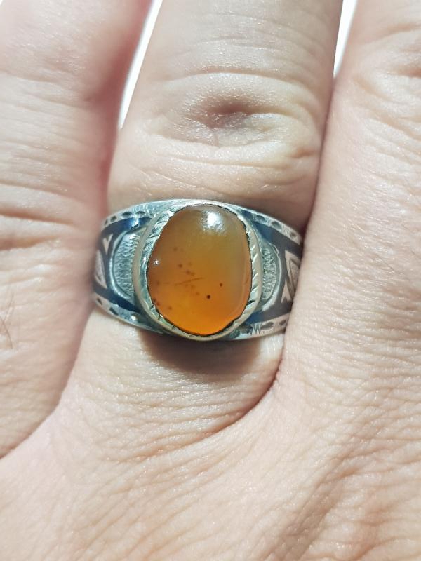 OSMANLI DÖNEMİ SAVATLI KEHRİBAR YÜZÜK