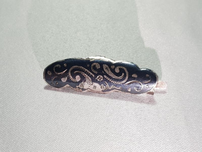 OSMANLI DÖNEMİ SAVATLI GÜMÜŞ SAÇ TOKASI