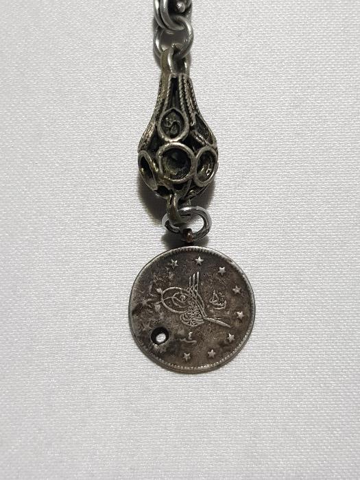 OSMANLI PARALI GÜMÜŞ TESPİH PÜSKÜLÜ