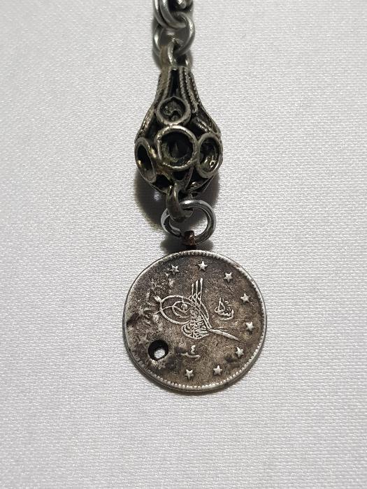 OSMANLI PARALI GÜMÜŞ TESPİH PÜSKÜLÜ