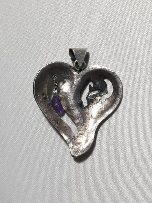 KALP FORMLU GÜMÜŞ KOLYE UCU