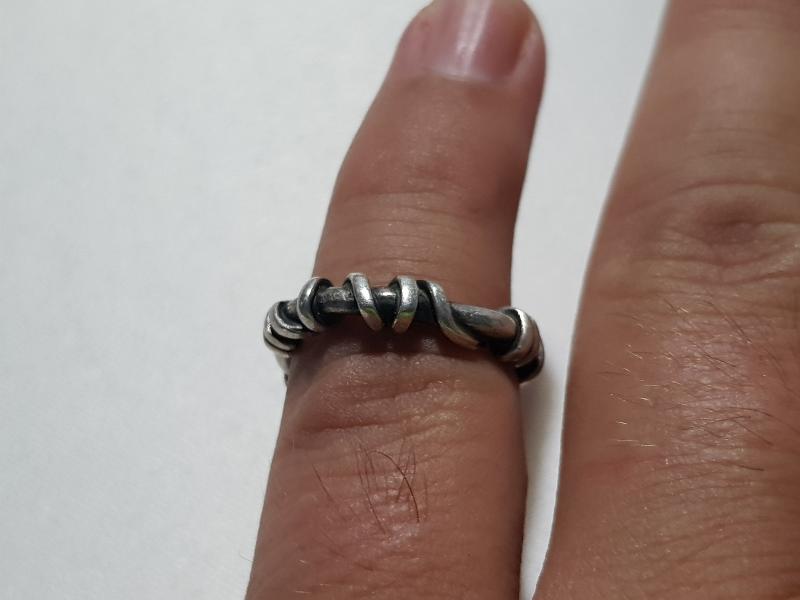 TEL SARMA DİZAYN GÜMÜŞ YÜZÜK