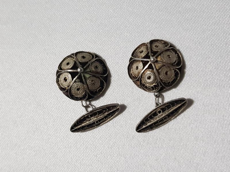 TELKARİ GÜMÜŞ KOL DÜĞMESİ