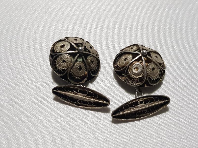 TELKARİ GÜMÜŞ KOL DÜĞMESİ