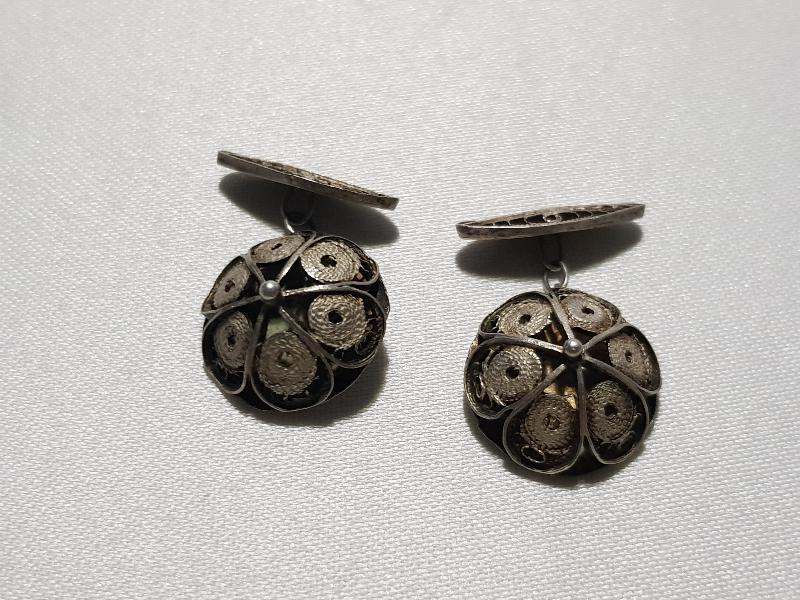 TELKARİ GÜMÜŞ KOL DÜĞMESİ