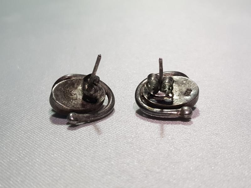 MAVİ AKİK TAŞLI GÜMÜŞ KÜPE