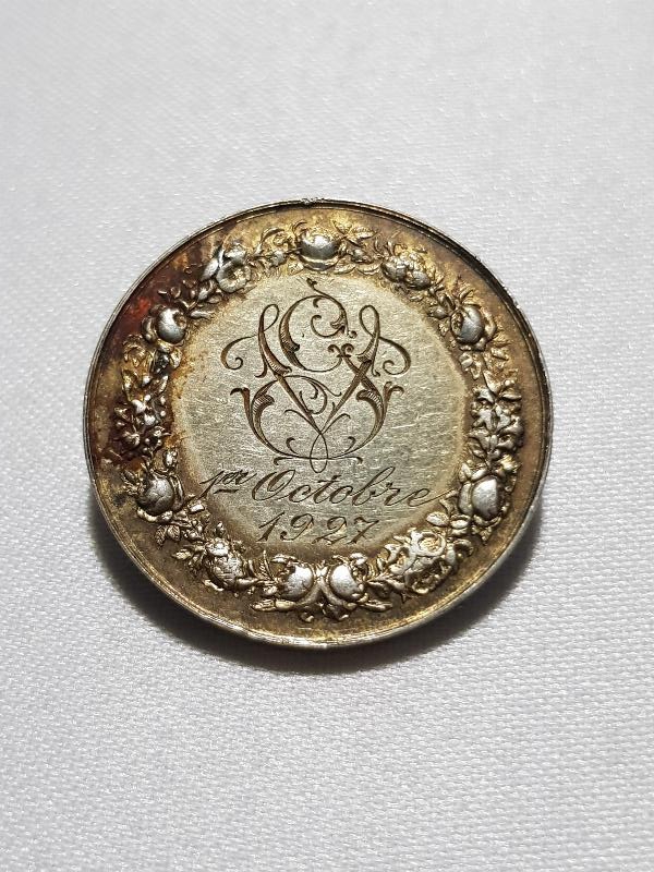 1927 GÜMÜŞ EVLİLİK MADALYASI