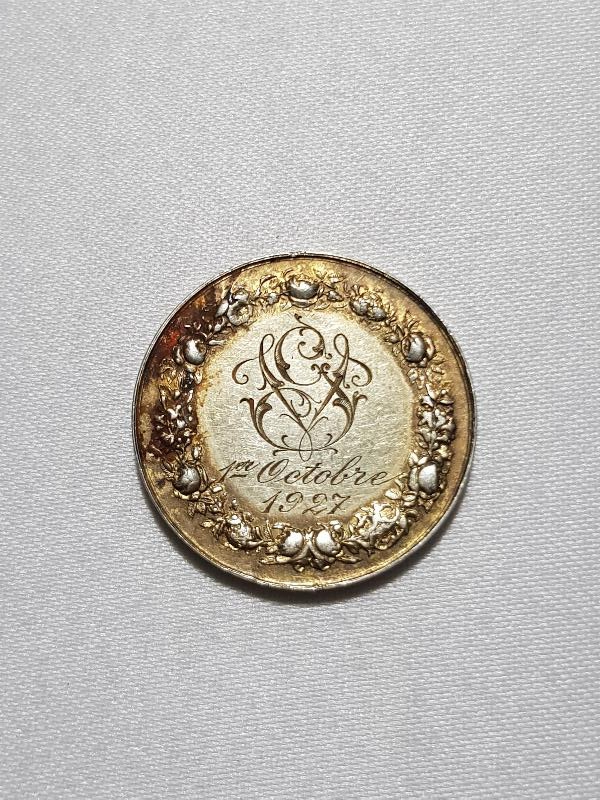 1927 GÜMÜŞ EVLİLİK MADALYASI