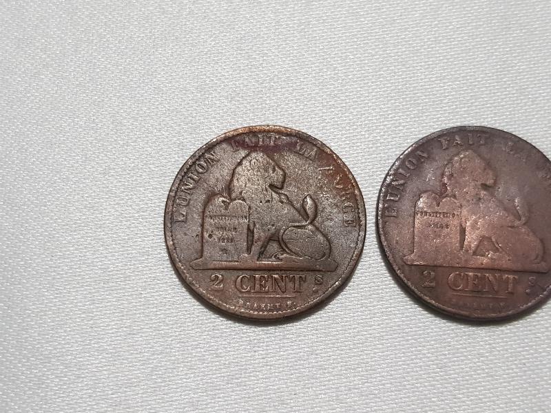 1870LERDEN İKİ ADET BELÇİKA 2 CENT