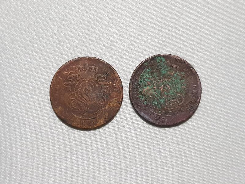1870LERDEN İKİ ADET BELÇİKA 2 CENT