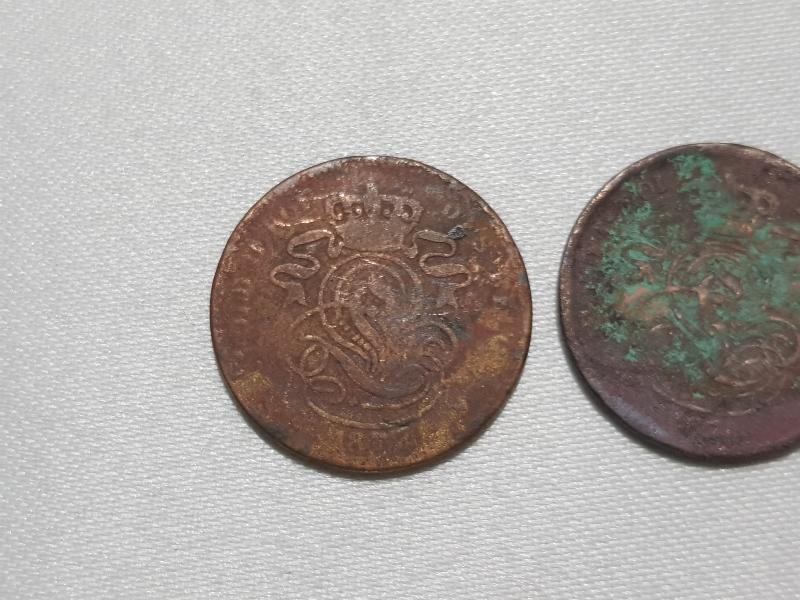 1870LERDEN İKİ ADET BELÇİKA 2 CENT