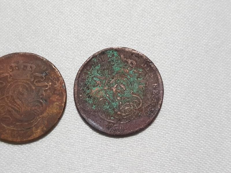 1870LERDEN İKİ ADET BELÇİKA 2 CENT