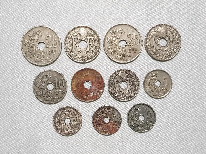 1904-1936 TARİHLERİ ARASINDA KULLANILMIŞ FRANSIZ MADENİ PARALARI LOTU