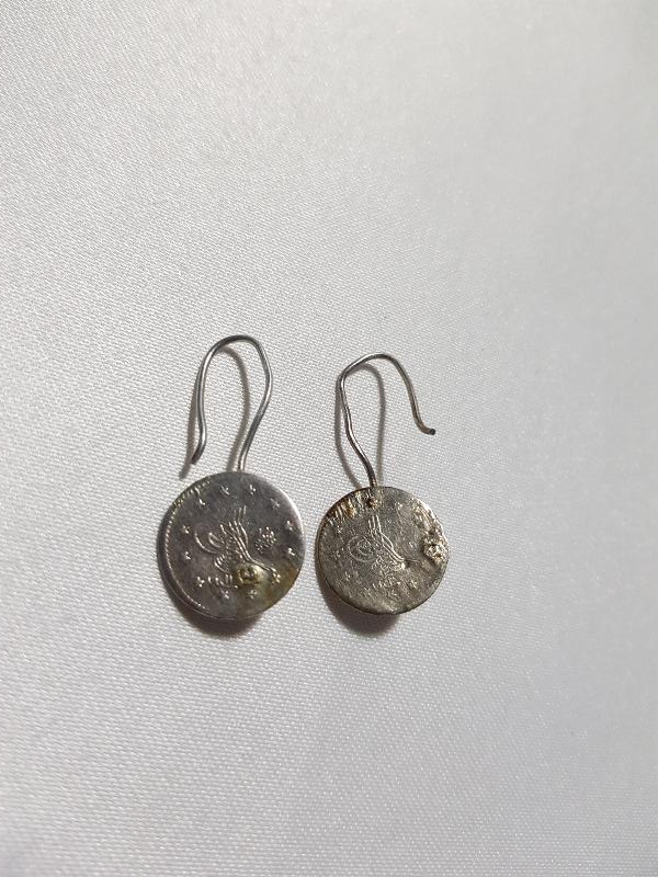 OSMANLI GÜMÜŞ PARALARDAN YAPILMIŞ KÜPE