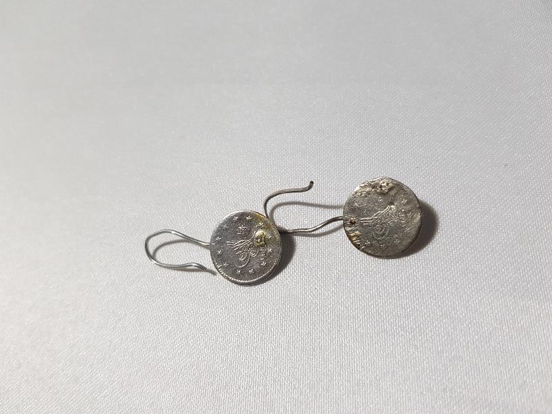 OSMANLI GÜMÜŞ PARALARDAN YAPILMIŞ KÜPE