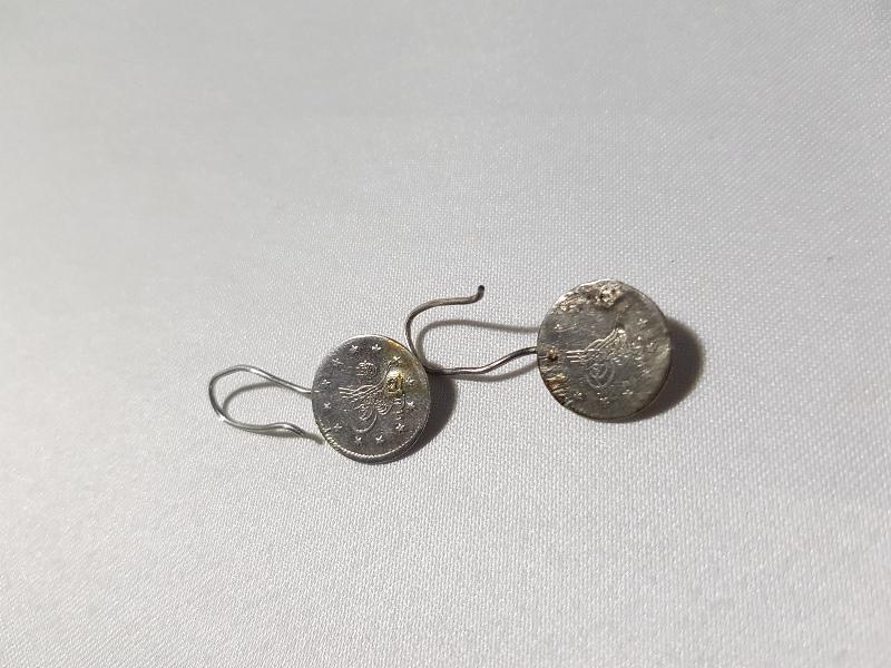 OSMANLI GÜMÜŞ PARALARDAN YAPILMIŞ KÜPE