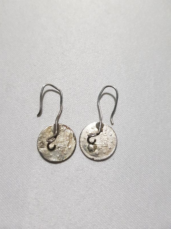 OSMANLI GÜMÜŞ PARALARDAN YAPILMIŞ KÜPE